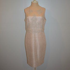 Kay Unger Sleeveless Metallic Sheath Dress